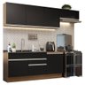 Armário de Cozinha Completa 260cm Rustic/Preto Glamy Madesa 03 - 3