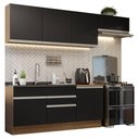 Ver imagem 3 de Armário de Cozinha Completa 260cm Rustic/Preto Glamy Madesa 03