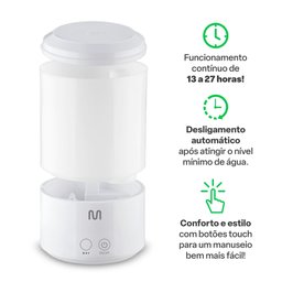 Umidificador de Ar Portatil Silencioso Pure Air - Hc143 Hc143 Multilaser Saúde - 5