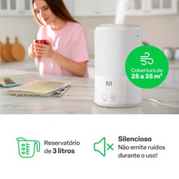 Umidificador de Ar Portatil Silencioso Pure Air - Hc143 Hc143 Multilaser Saúde - 3