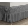 Saia Para Cama Box Solteiro Chumbo C/ Elástico Duplo - 3