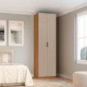 Ver imagem 1 de Guarda Roupa Modular 2 Portas com Gavetas 90cm Altezza Clean Belmax:freijó/off White