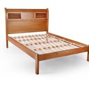 Ver imagem 4 de Conjunto para Quarto Casal com Cama King e Guarda-Roupa 3 Portas de Correr Veneziana Marrom/Mogno Mel