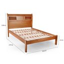 Ver imagem 5 de Conjunto para Quarto Casal com Cama King e Guarda-Roupa 3 Portas de Correr Veneziana Marrom/Mogno Mel