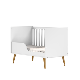 Berço Retro Back Branco/ Carvalho - 2