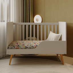 Berço Retro Back Branco/ Carvalho - 5