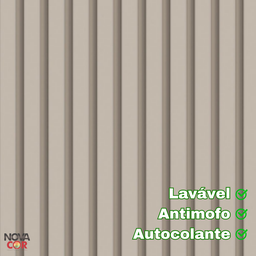Papel de Parede Madeira Ripada Bege Claro Lavável 3m Decorativo - 3