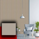 Ver imagem 4 de Papel de Parede Madeira Ripada Bege Claro Lavável 3m Decorativo