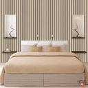 Ver imagem 2 de Papel de Parede Madeira Ripada Bege Claro Lavável 3m Decorativo