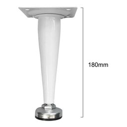 Pé Cônico Regulável para Móveis 18cm Branco Caad 4 Unidades - 2