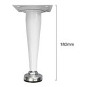 Ver imagem 2 de Pé Cônico Regulável para Móveis 18cm Branco Caad 4 Unidades