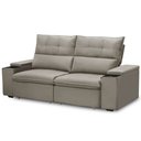 Ver imagem 7 de Sofá Retrátil Reclinável para Sala 3 Lugares 230cm Niels F04 Veludo Marrom Escuro - Lyam Decor