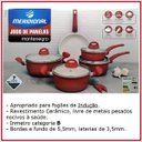 Ver imagem 3 de Jogo de Panelas Meridional Montenegro 5pcs Vermelho Alumínio Revest Cerâmico