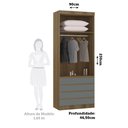 Ver imagem 3 de Guarda Roupa Modulado 2 Portas e 4 Gavetas 90cm Veneza Luciane Móveis
