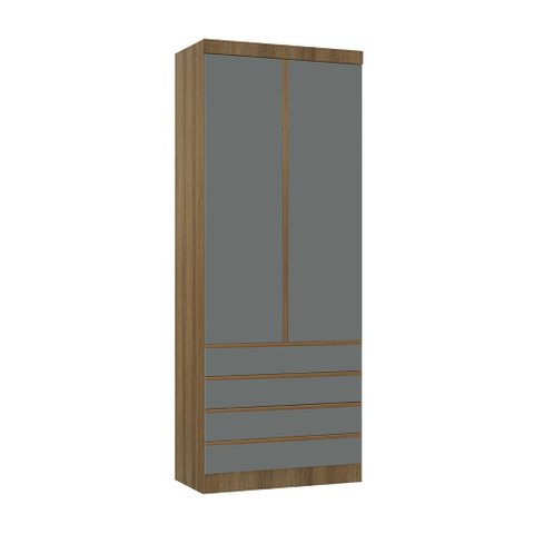 Guarda Roupa Modulado 2 Portas e 4 Gavetas 90cm Veneza Luciane Móveis