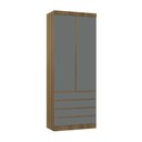 Ver imagem 1 de Guarda Roupa Modulado 2 Portas e 4 Gavetas 90cm Veneza Luciane Móveis