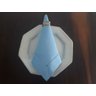 Guardanapos de Percal Ponto Ajour Feito a Mão Azul 45x45 Kit 12 - 4