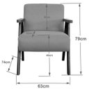 Ver imagem 5 de Kit 2 Poltronas para Sala e Escritório Decorativas Oceania Veludo Cinza