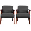 Ver imagem 1 de Kit 2 Poltronas para Sala e Escritório Decorativas Oceania Veludo Cinza