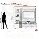 Ver imagem 6 de Rack com Painel DJ Móveis Donna para TV até 55 Polegadas MDF Off White Demolição