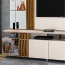 Ver imagem 4 de Rack com Painel DJ Móveis Donna para TV até 55 Polegadas MDF Off White Demolição