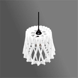 Lustre Pendente em Madeira - Stick Brigth - Branco - 2