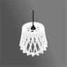 Lustre Pendente em Madeira - Stick Brigth - Branco - 2