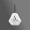Lustre Pendente em Madeira - Stick Brigth - Branco - 1