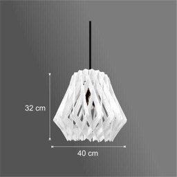 Lustre Pendente em Madeira - Stick Brigth - Branco - 3