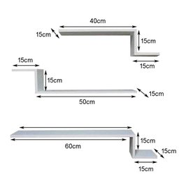 Trio Pmg Prateleira Mdf Branco Tx Prtbr009 - 3
