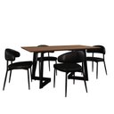 Ver imagem 2 de Conjunto para Cozinha com 4 Cadeiras Toronto Marrom/Preto/Mel