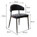 Ver imagem 4 de Conjunto para Cozinha com 4 Cadeiras Toronto Marrom/Preto/Mel