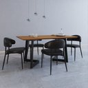 Ver imagem 1 de Conjunto para Cozinha com 4 Cadeiras Toronto Marrom/Preto/Mel