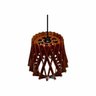 Lustre Pendente em Madeira - Stick Brigth - Tabaco - 5