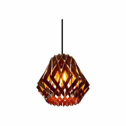 Lustre Pendente em Madeira - Stick Brigth - Tabaco - 3