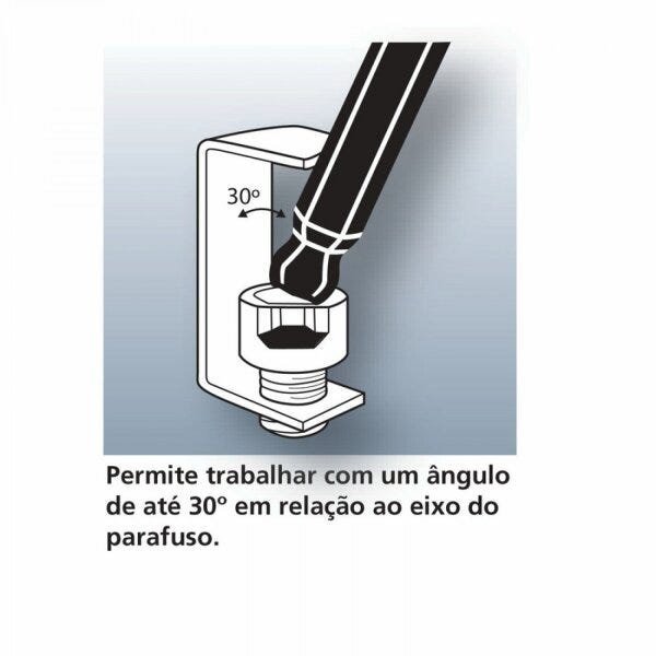 Chave Hexagonal Ponta Abaulada 9/64" Tramontina - 3