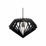 Lustre Pendente em Madeira - Stick Diamond - Preto - 2