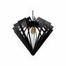 Lustre Pendente em Madeira - Stick Diamond - Preto - 1