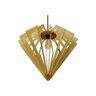 Lustre Pendente em Madeira - Stick Diamond - Marfim - 6