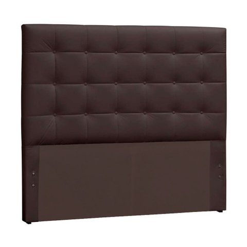 Cabeceira Box Shop Clean King 1,95m Em Couro Sintético Marrom