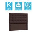 Ver imagem 2 de Cabeceira Box Shop Clean King 1,95m Em Couro Sintético Marrom