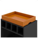 Ver imagem 7 de Aparador Bar Retrô Bandeja de Mdf Adega 4 Garrafas Astúrias:preto-cedro