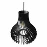 Lustre Pendente em Madeira - Stick Hook - Preto - 1