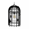 Lustre Pendente em Madeira - Bird Cage - Preto - 1