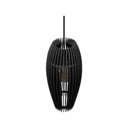 Lustre Pendente em Madeira - Stick Hand - Preto - 2 Lustre Pendente em Madeira - Stick Hand - Preto - 2