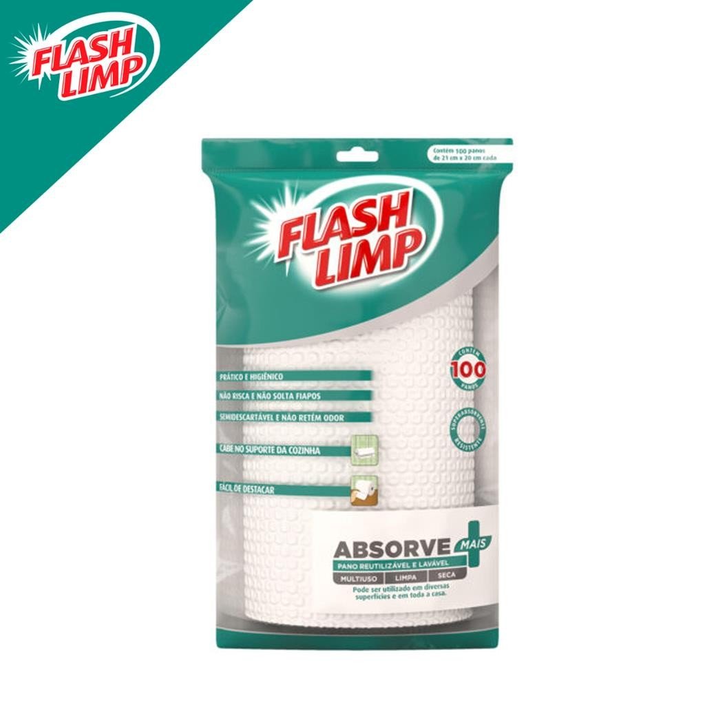 Pano Absorve + 100 Unid Flash Limp