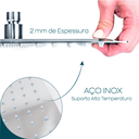 Ver imagem 2 de Ducha Teto Vertical Slim Quadrado 20x20 Braço Suporte 40 Cm