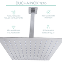 Ver imagem 7 de Ducha Teto Vertical Slim Quadrado 20x20 Braço Suporte 40 Cm