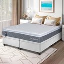 Ver imagem 1 de Conjunto Box Baú Branco Luanda Cinza Espuma D28 King 193x203x69 - King House