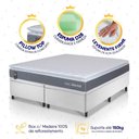Ver imagem 3 de Conjunto Box Baú Branco Luanda Cinza Espuma D28 King 193x203x69 - King House
